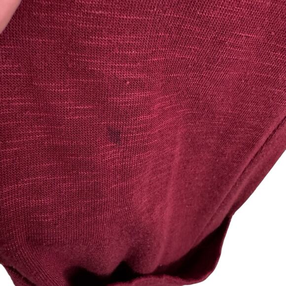 Horny Toad Burgundy Long Sleeve Cowl Neck Pullover Casual Knee Length Dress Sz L - Picture 3 of 5